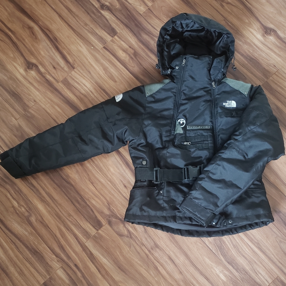 The north face steep tech black winter ski coat
